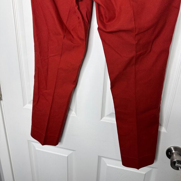Banana Republic Hampton Fit Red Ankle Pants Women’s Size 4 Stretch Cotton - Picture 3 of 8